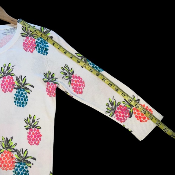 MERONA | Colorful Pineapple Cardigan Sweater | 3/4 Sleeve | Size Small - Picture 6 of 11